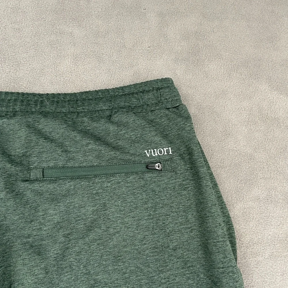 Vuori Sunday Performance Jogger Pants Men 2XL Heather Green High Rise Drawstring